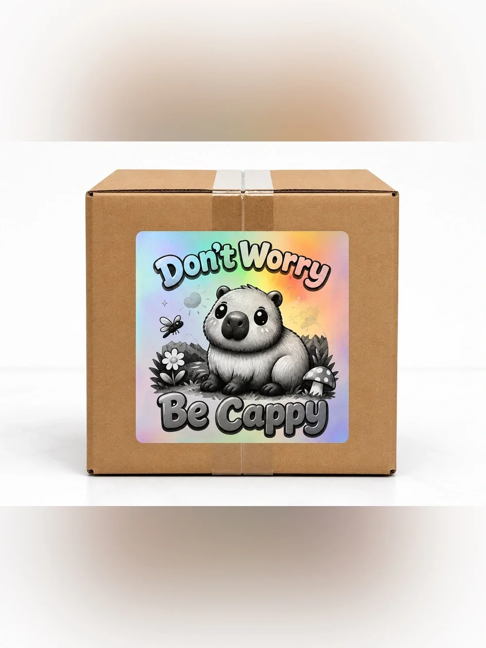 Don’t Worry Be Cappy Holographic Stickers-100ct